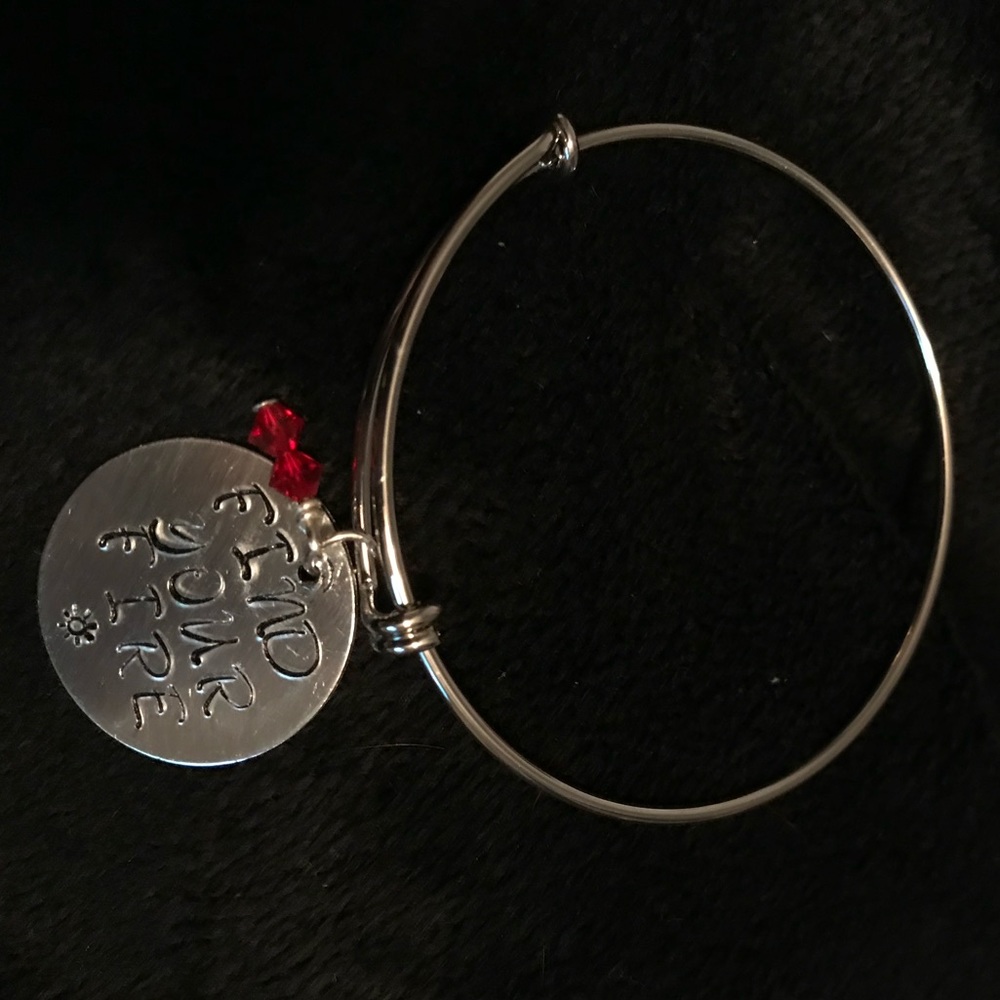 Hand stamped custom made bangle